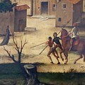  Landscape with Castles     attributed to Bartolomeo Montagna  late 1400s to early 1500s  oil on pan